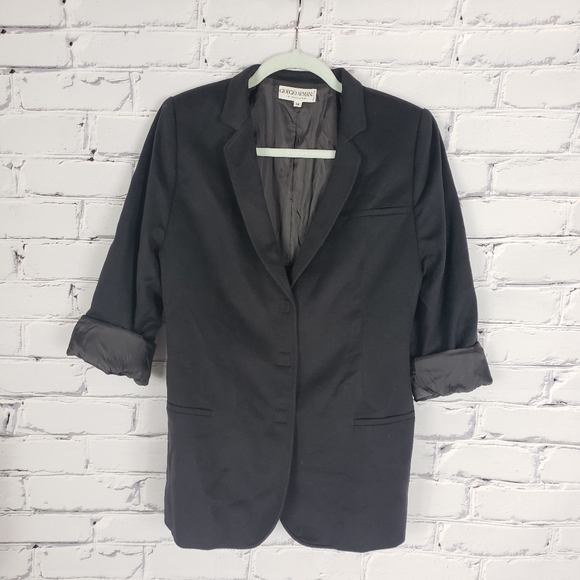 Giorgio Armani Jackets & Blazers - Giorgio Armani Vintage Black Cashmere Blazer